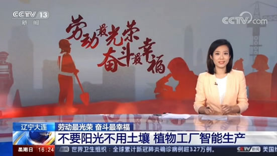 央视走进公司植物工厂直播报道